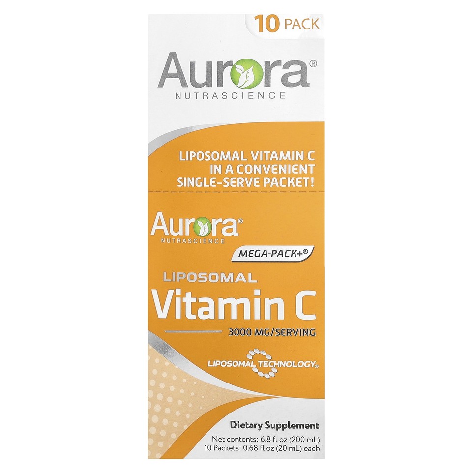 Mega-Pack+®, Liposomal Vitamin C, 10 Packets, 0.68 fl oz (20 ml) Each