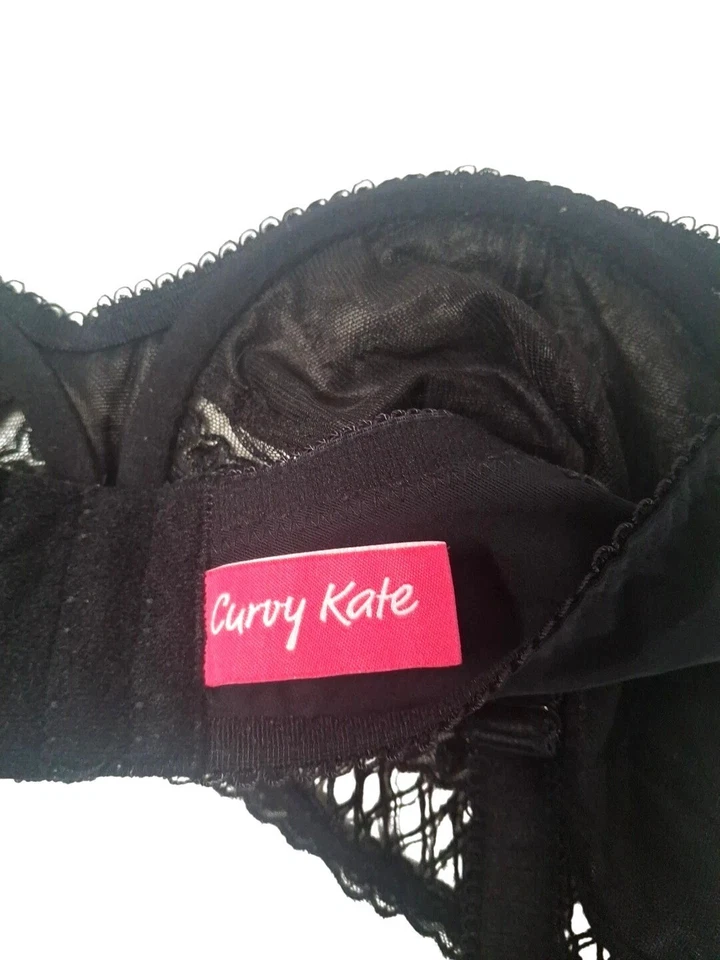 Sujetador de balcón negro de encaje Curvy Kate - Reino Unido talla 34FF - EE. UU. talla 34H Foto 4 de 4