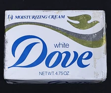 Vintage White Dove Bar Soap Bath 1/4 Moisturizing Cream 4.75oz NOS Made In USA