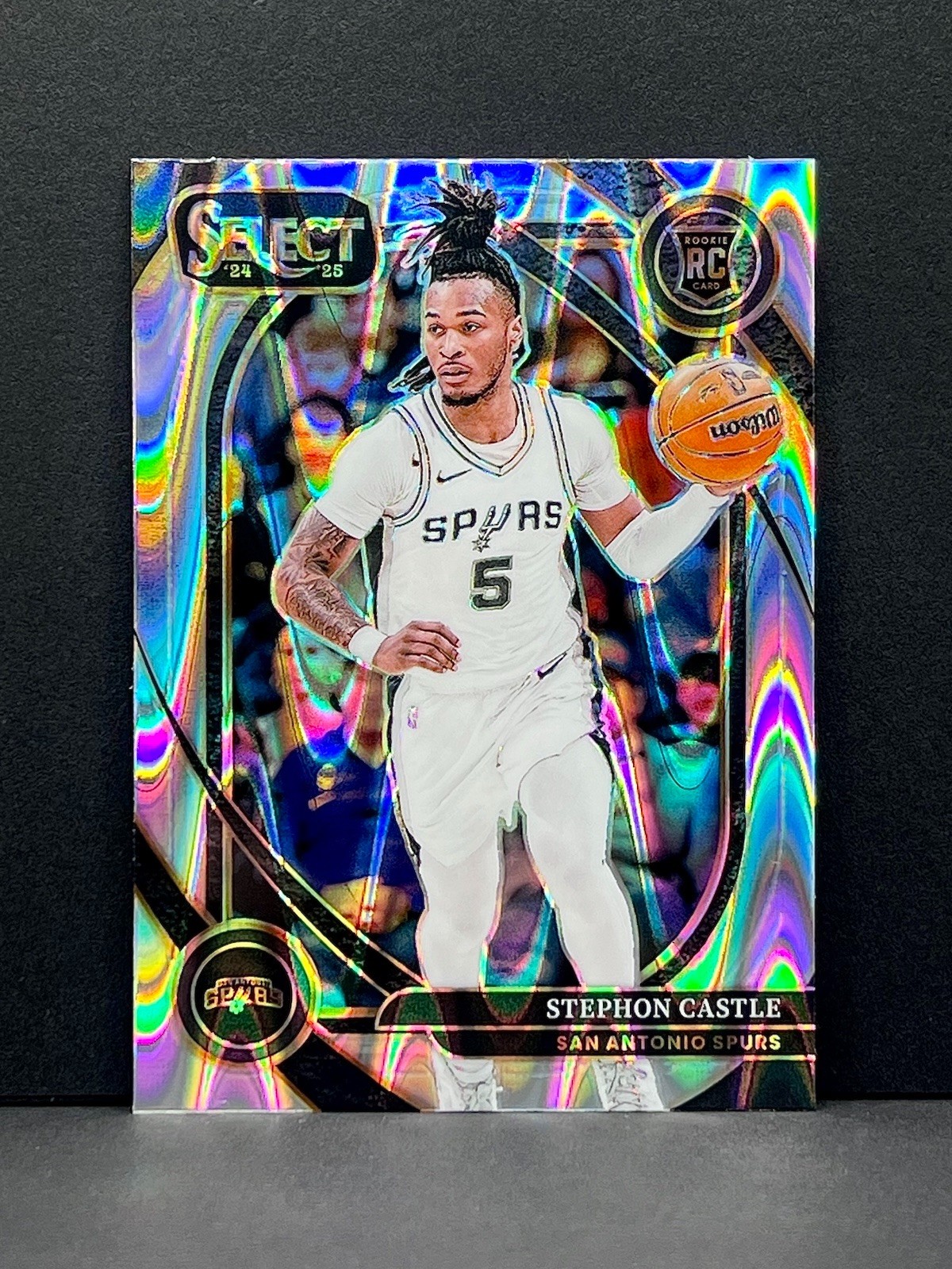 2024-25 Panini Select - Stephon Castle Tectonic Silver Prizm Courtside #292 RC