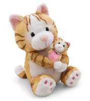 Nici Kuscheltier Katze Mit Baby Rotbraun/Weiß 20 Cm PlüSchkatze