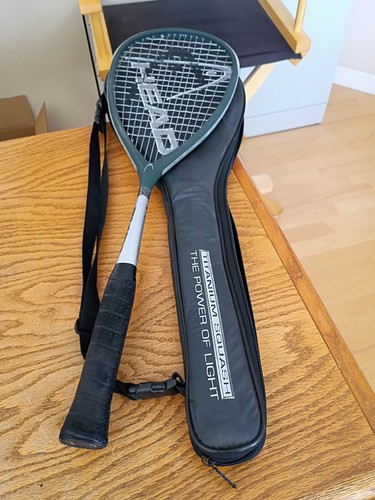 Head Ti 170 - Squash Racquet Titanium 27" inch, Case, Silver Grey Lightweight