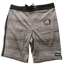 Boys HURLEY Shoreline Striped Board Shorts Swim Trunks Size 12