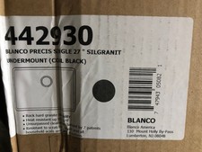 Blanco 442930 Precis 26-13/16" UnderMt Single Basin Silgranit Kitchen Sink Blk