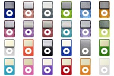 iPod Classic Plastic Front Faceplate / Center Button - All Colors Sets
