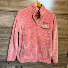 Simply Southern L Pink Soft Plush Jacket Preppy Outdoors Mountain Chic Boardwalk