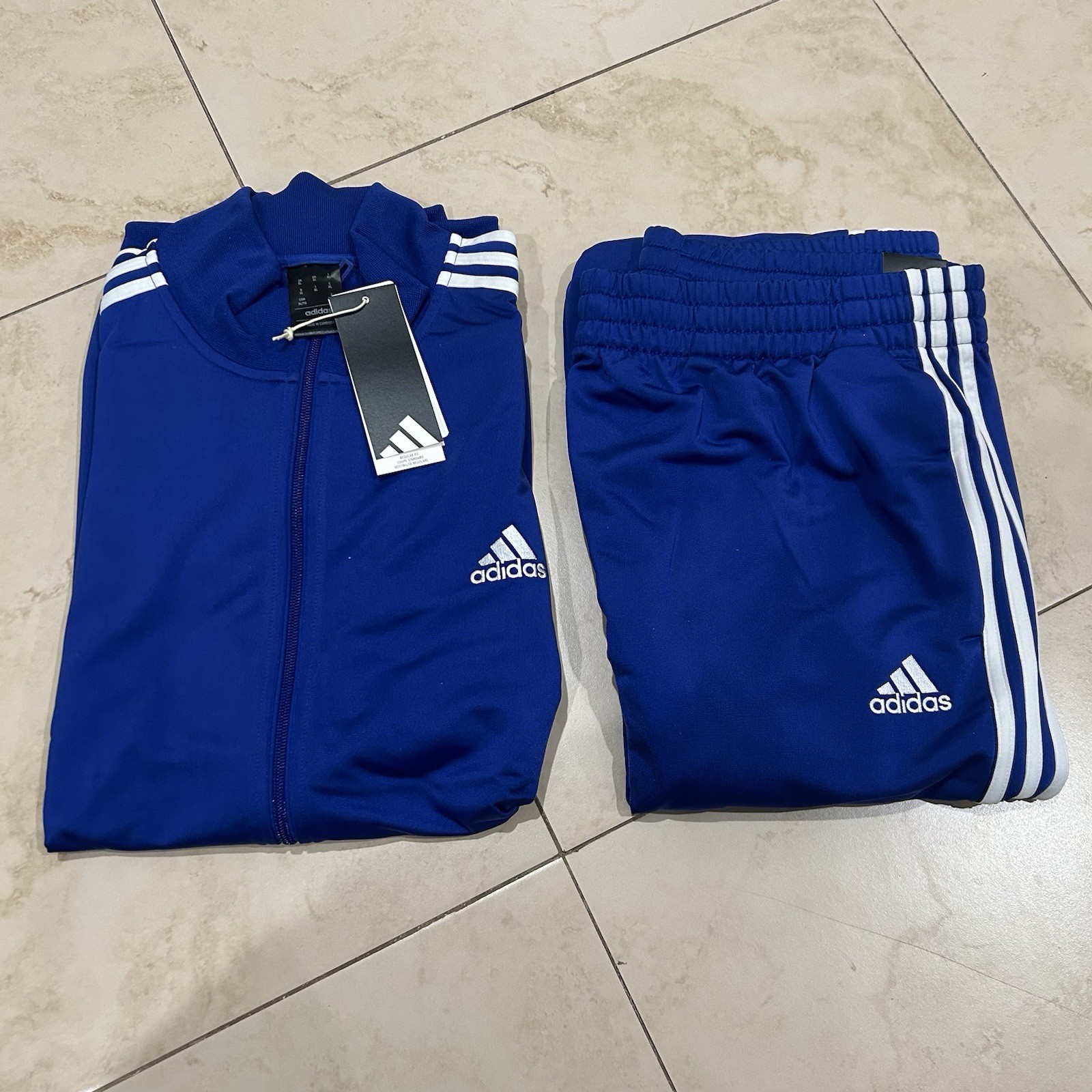 adidas men&rsquo;s Size XL Basic 3-Stripes Tricot Track Suit Jac