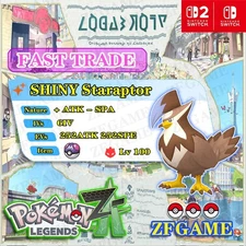 ✨6IV SHINY Staraptor + EVS 🚀 POKEMON LEGENDS ZA ✨Online delivery⚡ALPHA