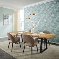 Vliestapete Blattmuster Ginkgo Floral TüRkis Creme Glitzer 10470-18 (3,19€/1Qm)