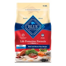 Blue Buffalo Life Protection Formula Adult Dry Dog Food - Beef  Brown Rice 15lb