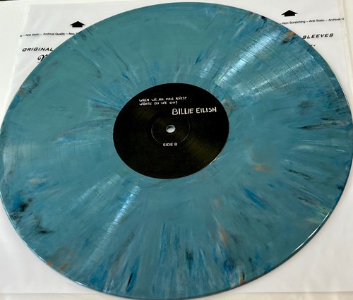 Billie Eilish When We All Fall Asleep Where Do We Go Blue Marble Vinyl LimitedEd - Picture 11 of 18