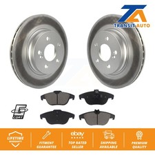 [Rear] Coated Brake Rotors Ceramic Pad Kit For Mercedes-Benz C300 C350 E350 C250