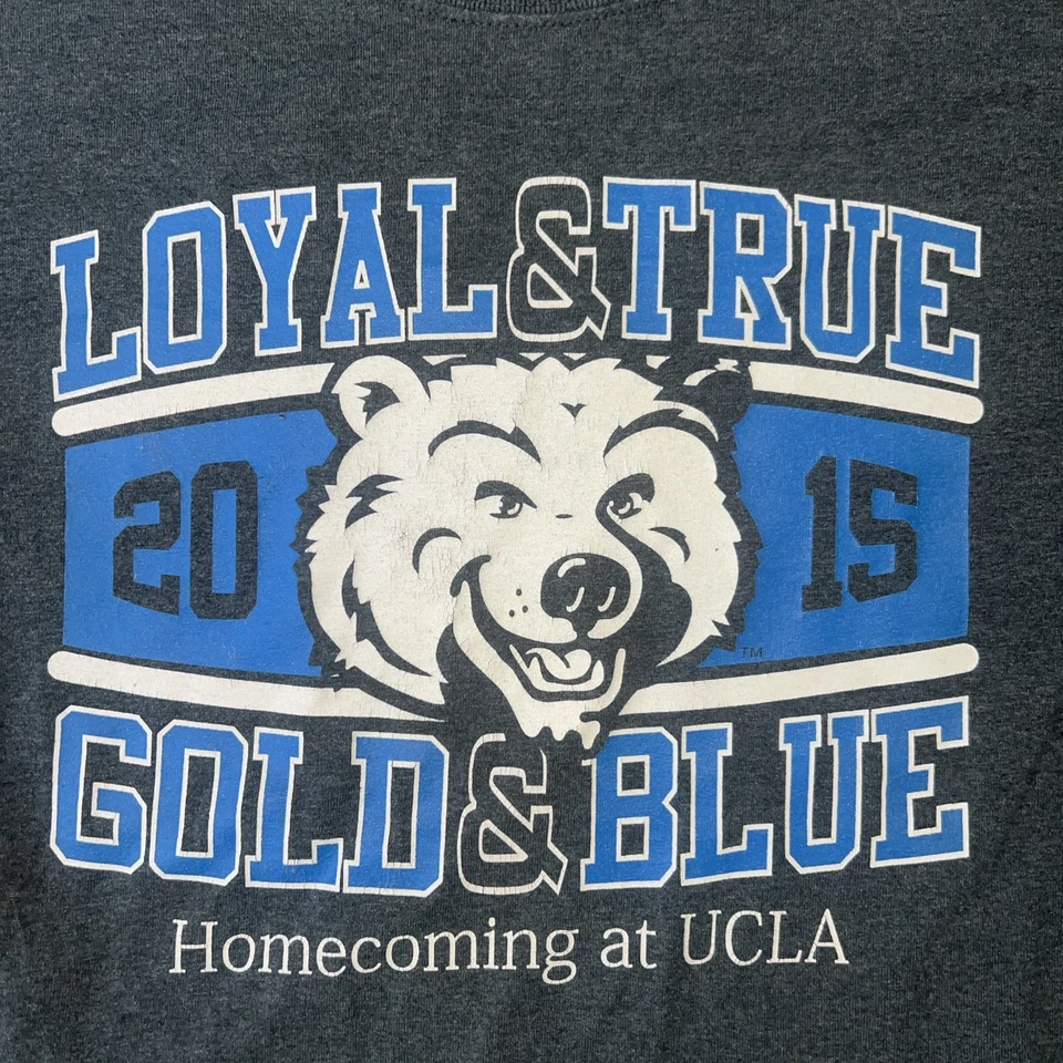 UCLA Bruins Loyal & True Gold & Blue Homecoming 2015 L/S Shirt Medium Vintage - Image 2 of 4