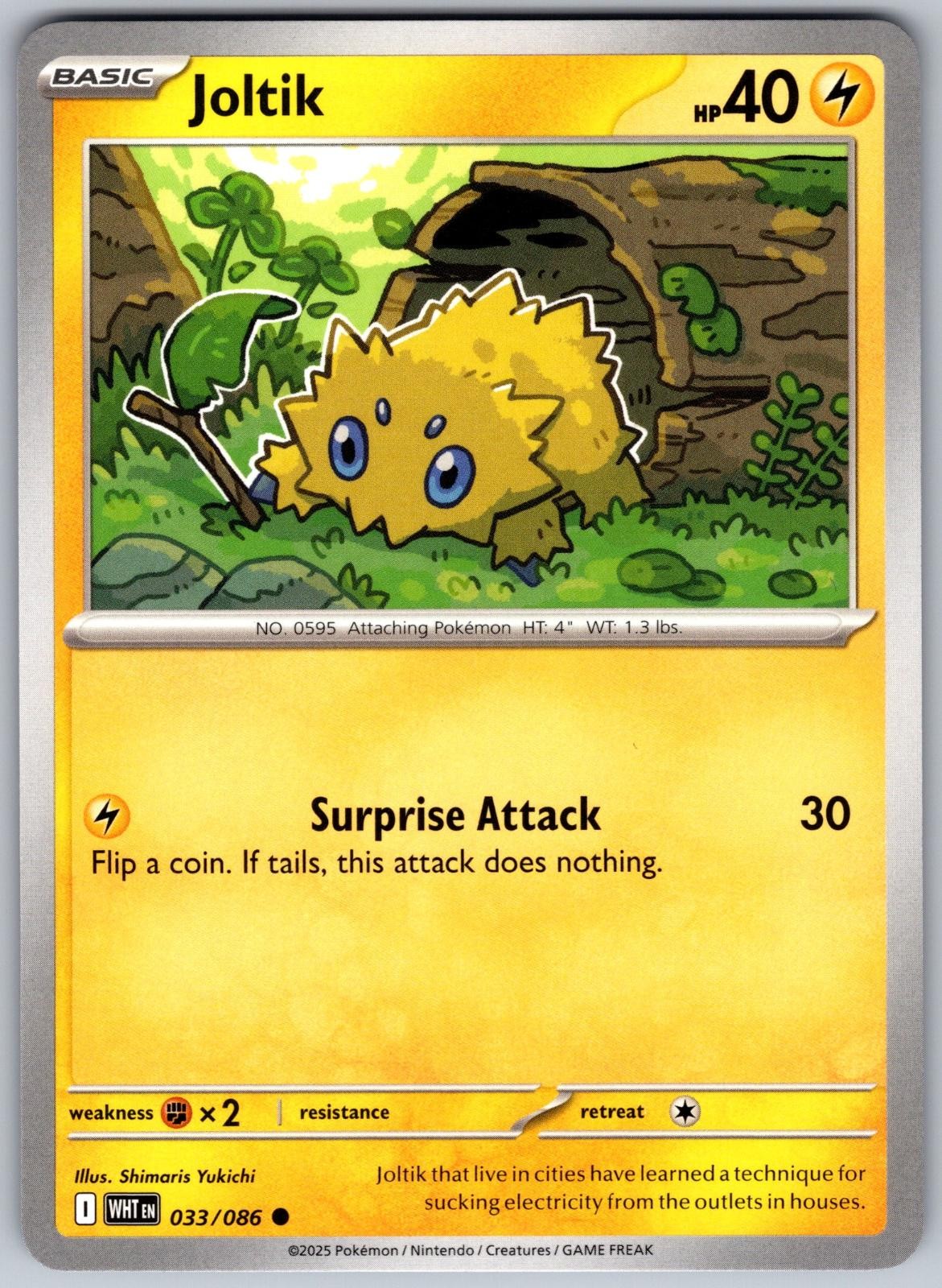 Joltik 033/086 Common White Flare Pokemon Near Mint