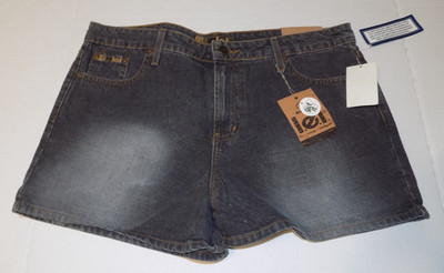 L.E.I. SANDBLASTED MICRO SHORTS JR SIZE 15 -BLUE- NWT