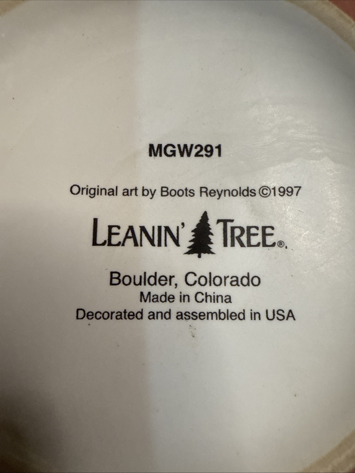Vintage Leanin Tree Western Gift Mug 1997 Cowboy with no Pants Wide Awake 