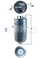 Mahle Kraftstofffilter FüR Audi Fiat Seat Skoda VW