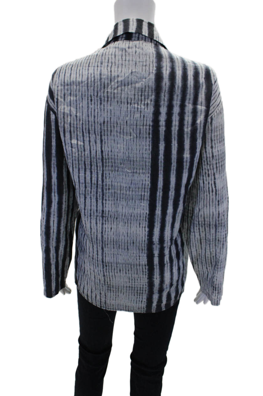 John Patrick Womens Button Front Collared Tie Dye… - image 4