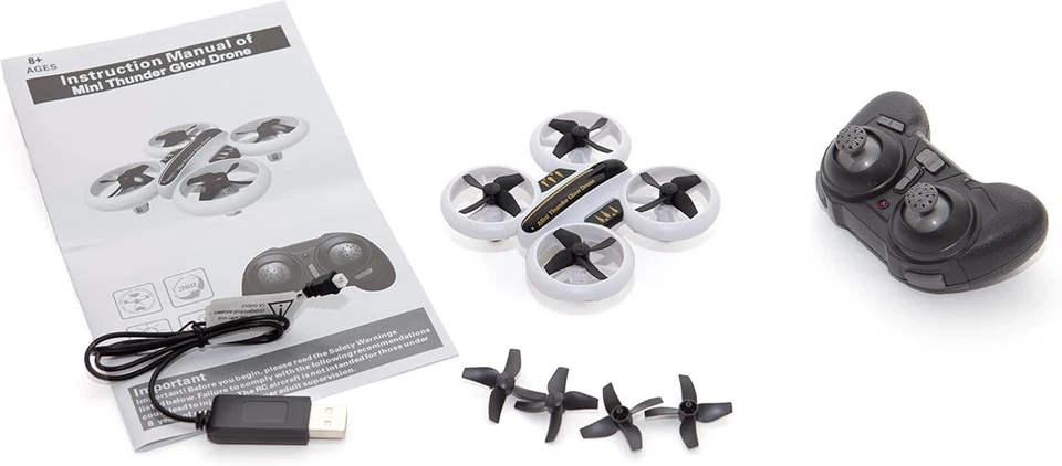 Mini LED Glow Drone 2.4GHz Remote Control RC Quad – Long Flight Time, 3 Speed - Image 3 of 4