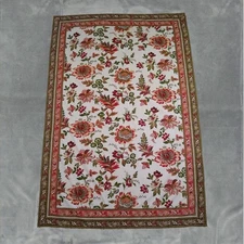 California Handprints Tablecloth Jacobean Tree Floral 58x86 French Country