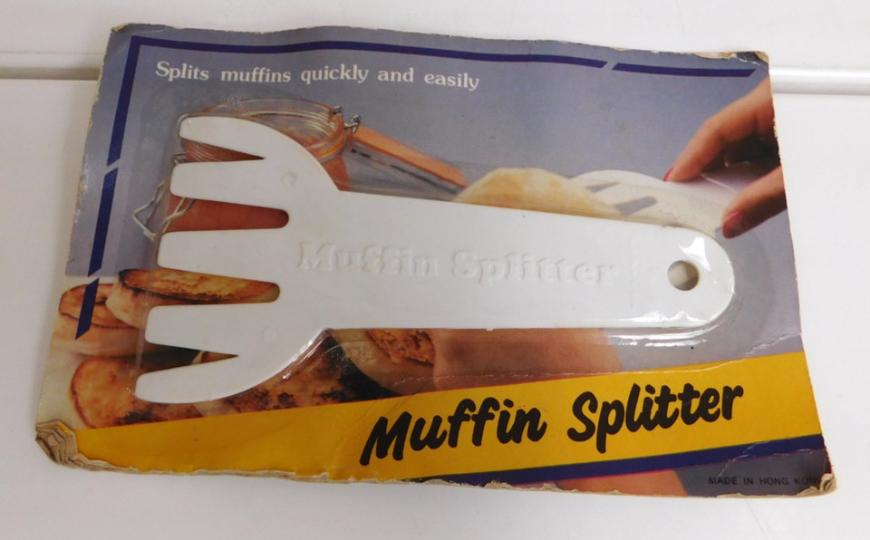 A single-purpose gadget with a cult following — the "right" way to split an English muffin so all those nooks and crannies stay intact.