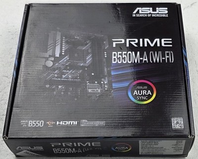ASUS PRIME B550M-A (WI-FI) AMD AM4 DDR4 PCIe 4.0 x16 Micro-ATX Motherboard