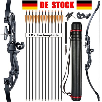 53'' Takedown-Recurvebogen 20-55lbs Bogenschießen Jagd Schießtraining Zielscheibe