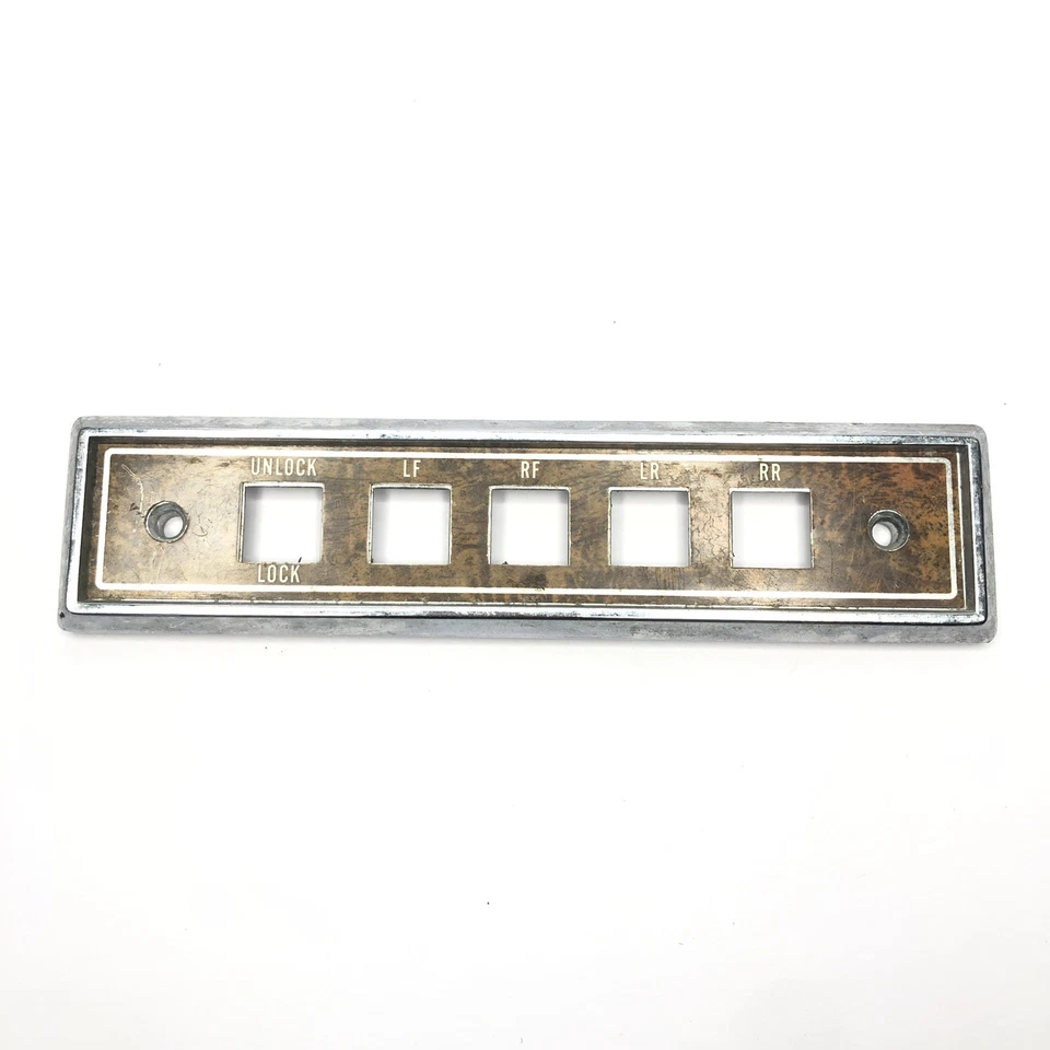 1984-1991 Jeep Grand Wagoneer Left Master Window Switch Bezel Trim Metal OEM - Image 2 of 4