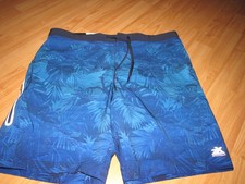NWT New ZEROXPOSUR Men's Large Blue Bathing Suit Swim Trunks Lined Pockets UPF