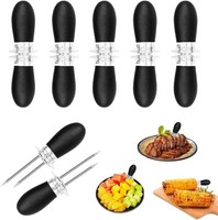 Maiskolbenhalter Edelstahl 12 StüCk Schwarz SpießE FüR Bbq KüChe Gartenparty