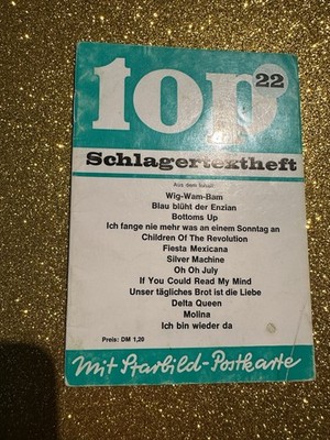TOP SCHLAGERTEXTHEFTE NR.22 ( OHNE AUTOGRAMMKARTE ) ZU VERKAUFEN.