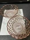 Pink Depression Glass, Two Salad Soup Bowls