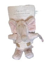 Baby Pink Elephant Plush Pacifier Holder Soft Hold Me Close NEW Stuffed Animal