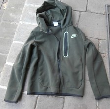 Nike BoysKids Hooded Zippered Jacket Size M LOGO Olive Green