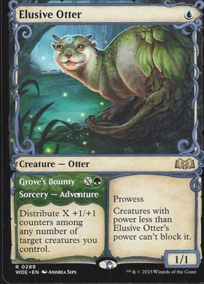 Elusive Otter // Grove's Bounty 2023 MTG Showcase #289 Rare Wilds of Eldraine