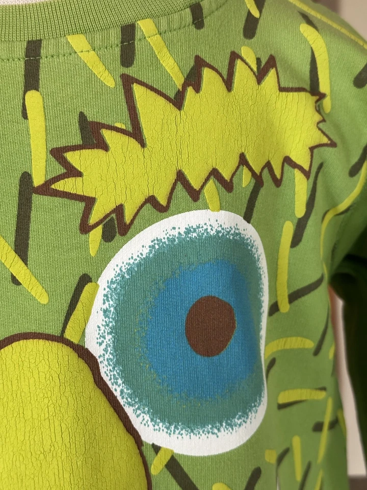 Oilily Boys Size 104/ 4-5y  ~Green Monster Face~ Pullover / Jumper Sweatshirt - Image 4 of 4