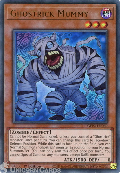 GFP2-EN069 Ghostrick Mummy Ultra Rare 1st Edition Mint YuGiOh Card