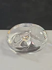 Steuben Glass Sleeping Cat Paperweight, Hand Cooler, Vintage, Rare, Signed