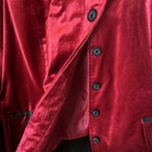 Beliza- Blood Red Velvet Lined Buttoned Blazer Jacket - Size 14 — photo 5