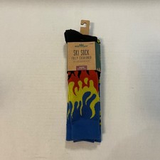 Northeast Outfitters Ski Socks 2 Pair Pack Youth Small 13k-4 Flames Socks NWT