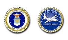 US Air Force C-130J Super Hercules Aircraft Challenge Coin
