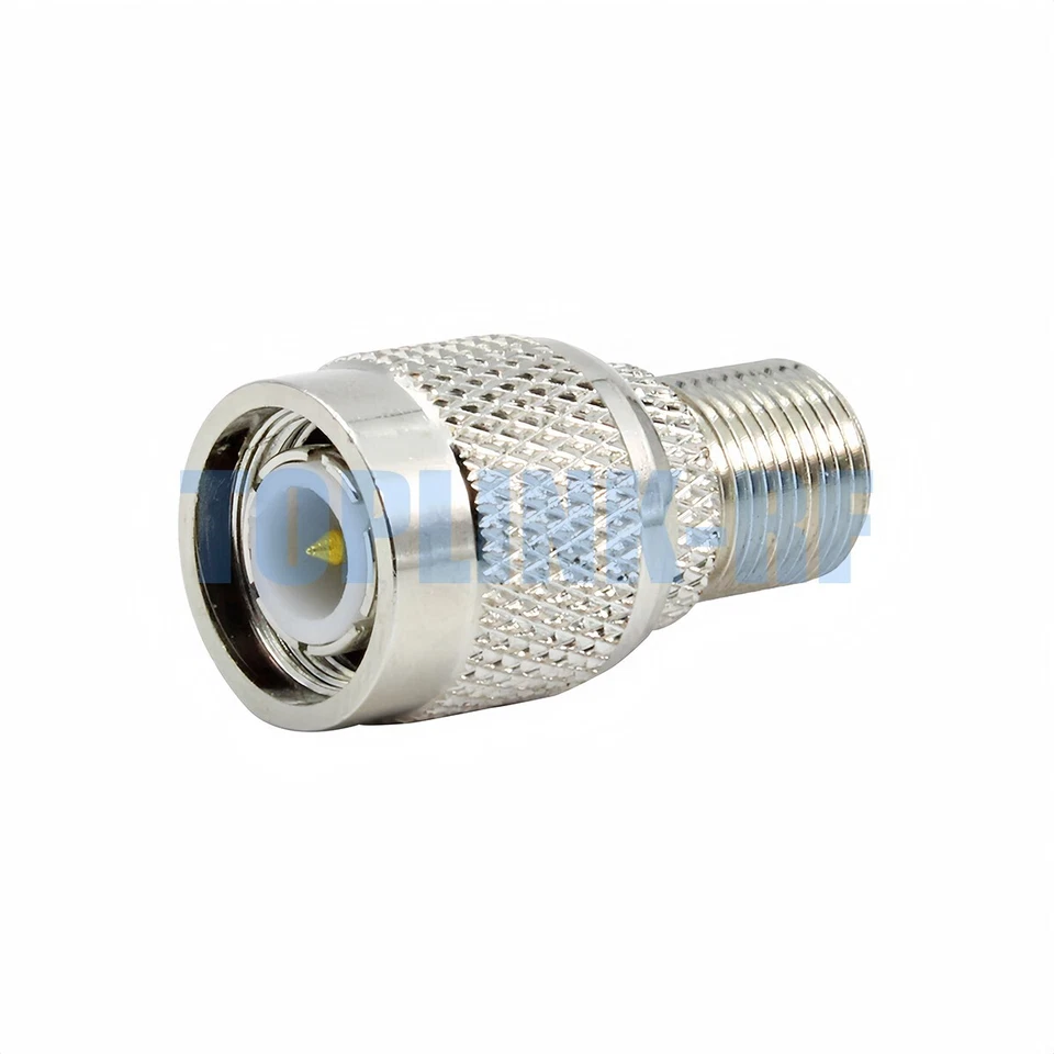 10x TNC Male Plug to F Female Jack Straight RF Adapter Coaxial Cable Connector - Image 2 of 4