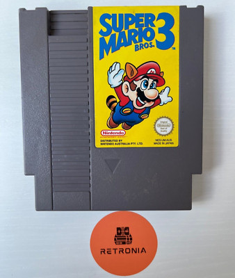 Super Mario Bros 3 Nintendo Nes Game Cart PAL A AUS Version mit Hülle getestet