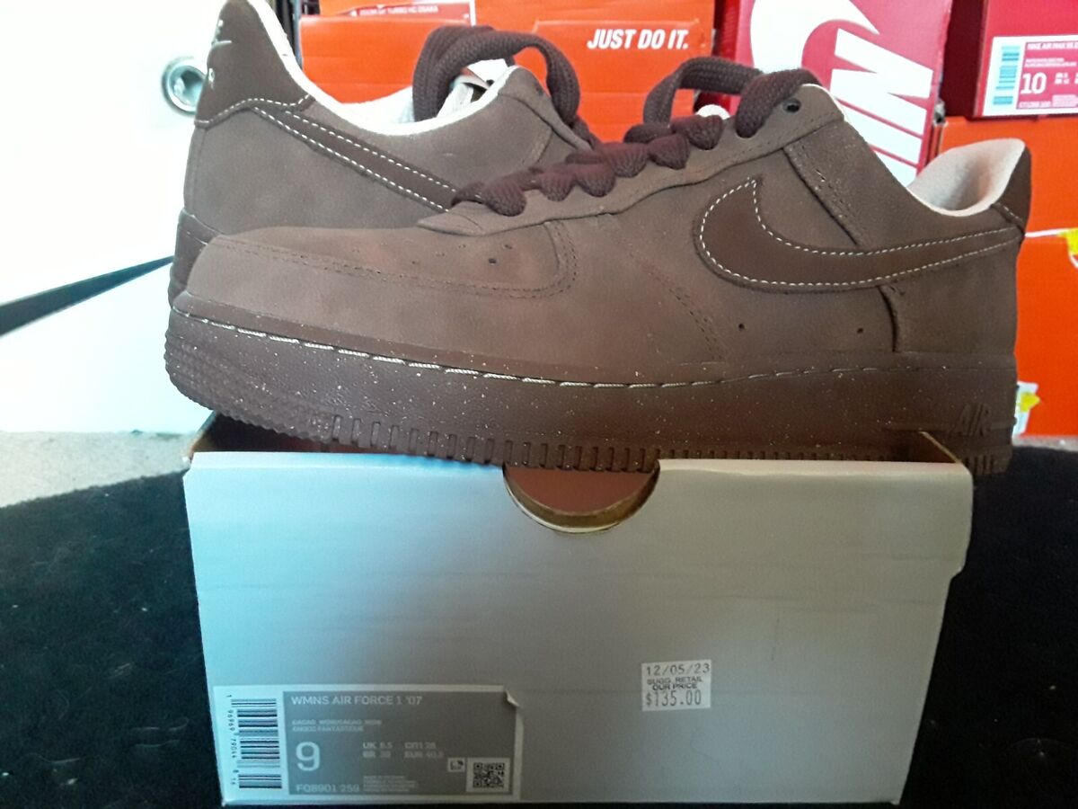 Womens Nike Air Force 1 I Low 07 AF1 Suede Cacao Wow Womens Nike Air Force 1 I Low 07 AF1 Suede Cacao Wow