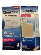 2 Pack - Clearblue Early Detection Test, 2 Tests Each EXP: 2/26 DENTED Open Box