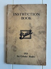 Buick 1917 Instruction Book Model D-six-44 And D-6-45 Softcover