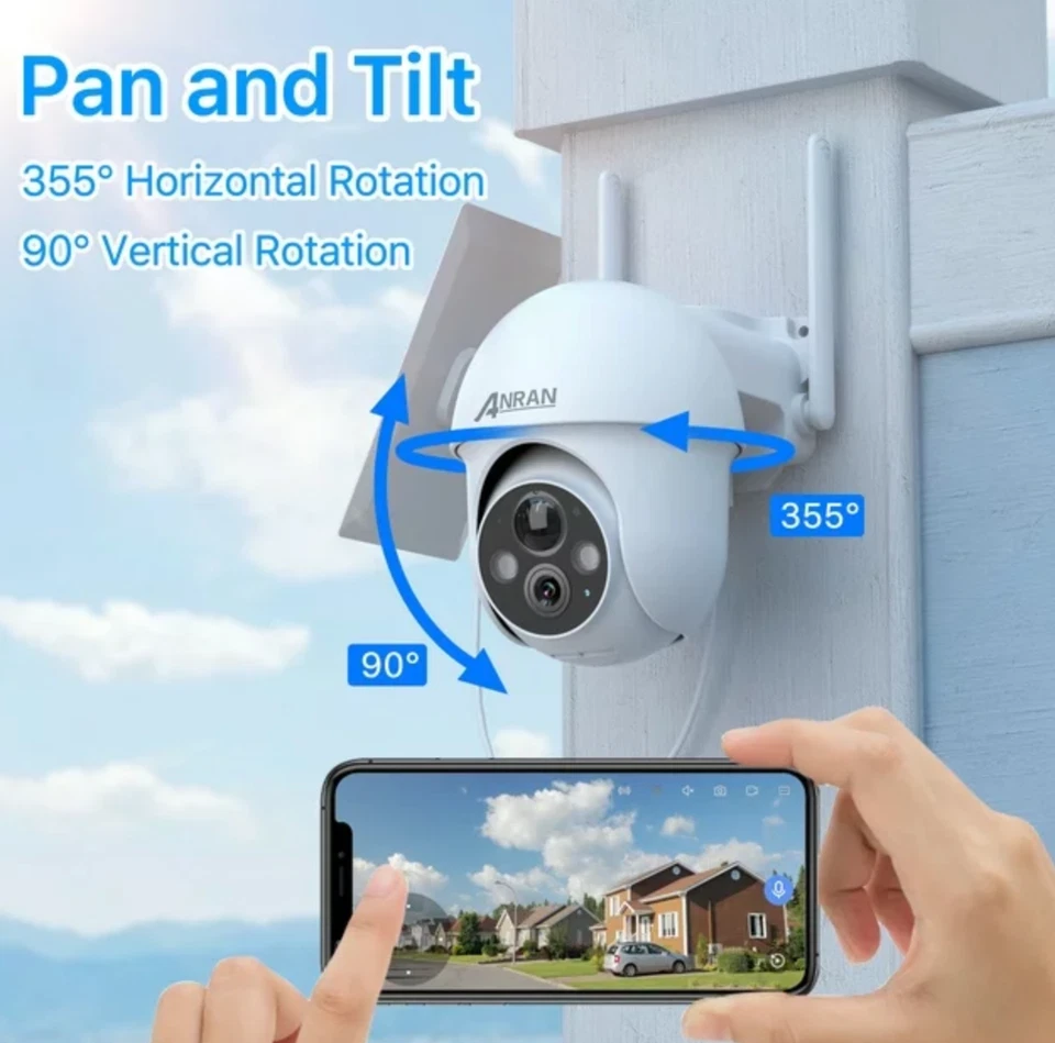 REOLINK 4K PT Solar Wireless Security Camera Battery Spotlight Two Way Audio AI - Image 3 of 4