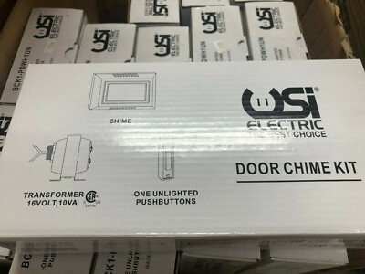 DOOR CHIME DOOR BELL Kit USI Electric Ding Dong BCK1-PDWH1UN unlighted new