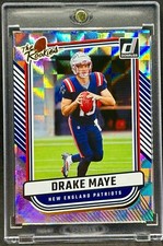 Drake Maye RARE ROOKIE CHECKER REFRACTOR INVE...
