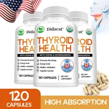 THYROID WITH IODINE & ASHWAGANDHA EXTRACT capsules Promotes fat burning